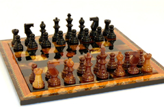 alabaster chess sets