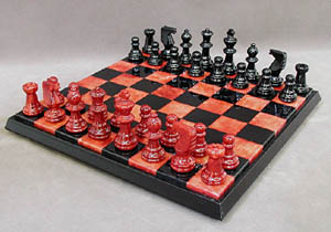 rustic chess pieces